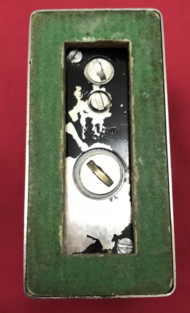 Vintage MYLFLAM .835S Silver Embossed Case TABLE LIGHTER Push Button