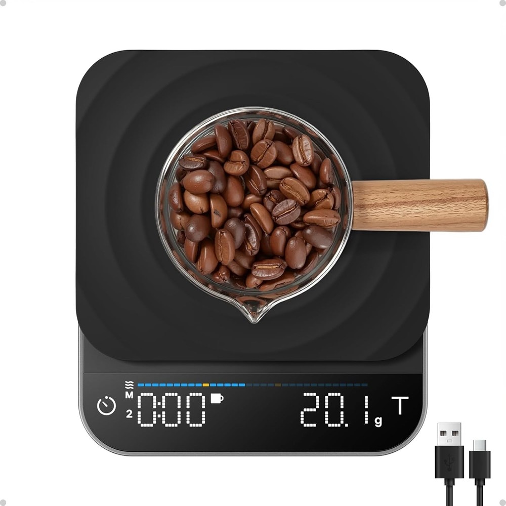 Espro Scale with Timer, Recharable Coffee Scale with Flow Rate