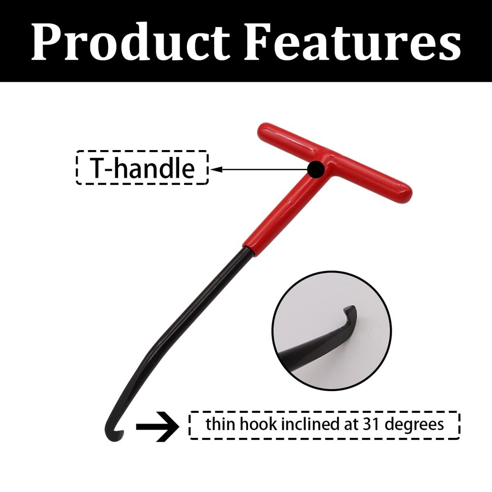 Dianrui 2 PCS Exhaust Spring Puller Tool 2PCS red+black, red and black