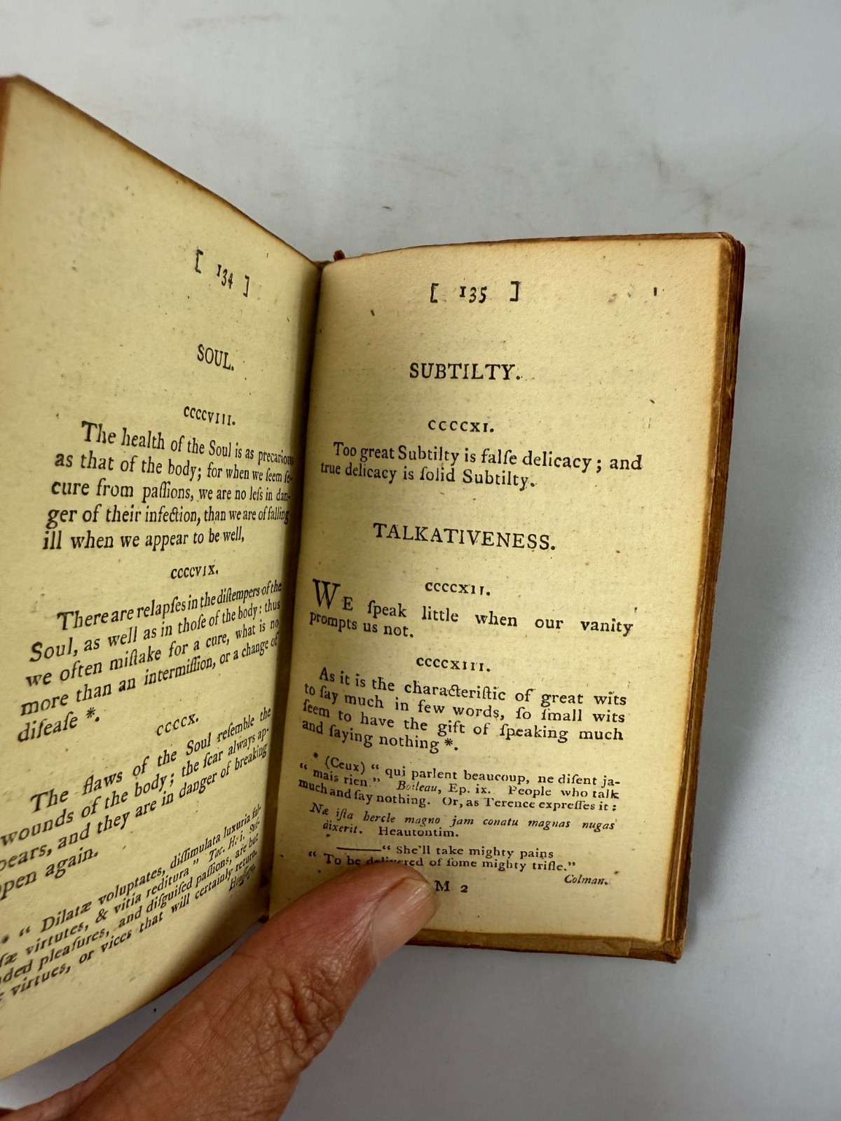 1775 MAXIMS AND MORAL REFLECTIONS BY ROCHEFOUCAULT