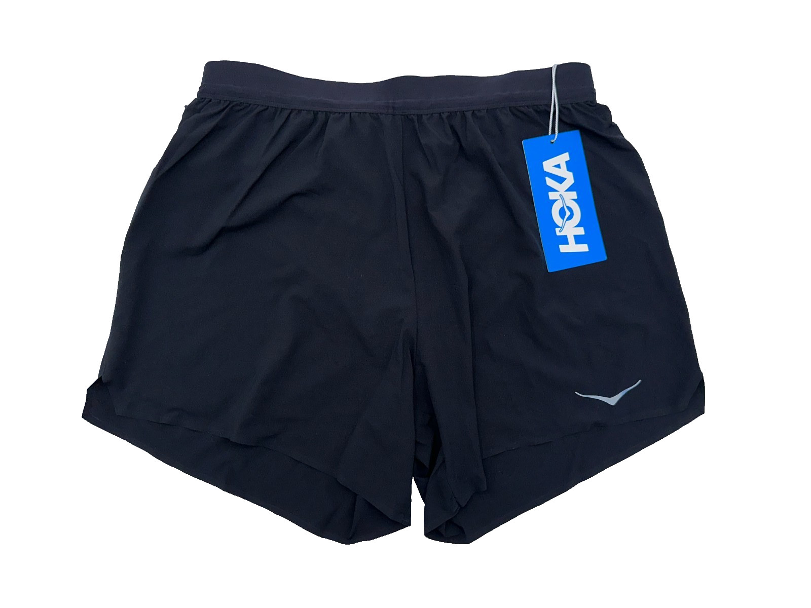 $68 HOKA Men's Glide Short with Brief 5" - 1151077 -Black - Medium-New With Tag