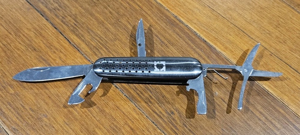 Stainless Steel Multi-Tool Pocket Knife – 8 Function – Wenger Style – EDC