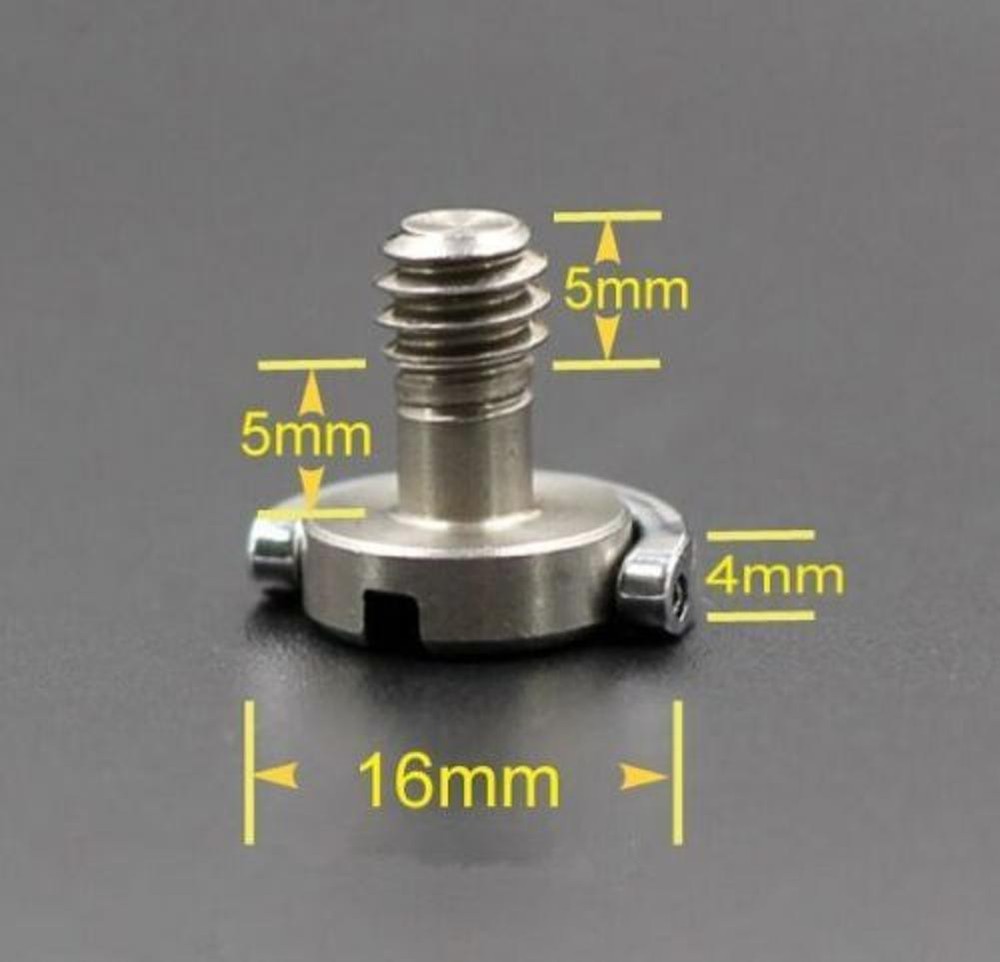 5pcs Stainless D-Ring Adapter Tripod Monopod Quick Release Plate Camera Screw E