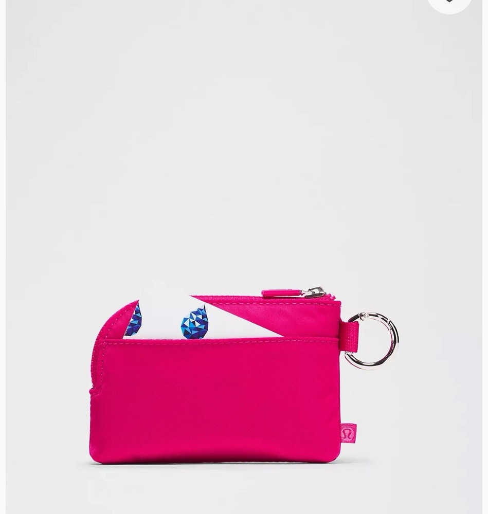 Lululemon Clippable Card Pouch, Passionate/White, NWT