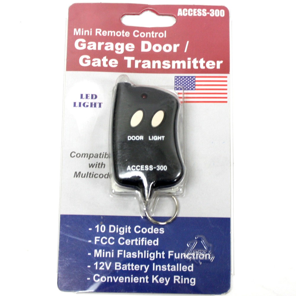 10 Digit Code Mini Remote Control Garage Door/Gate Transmitter w/ Mini Light
