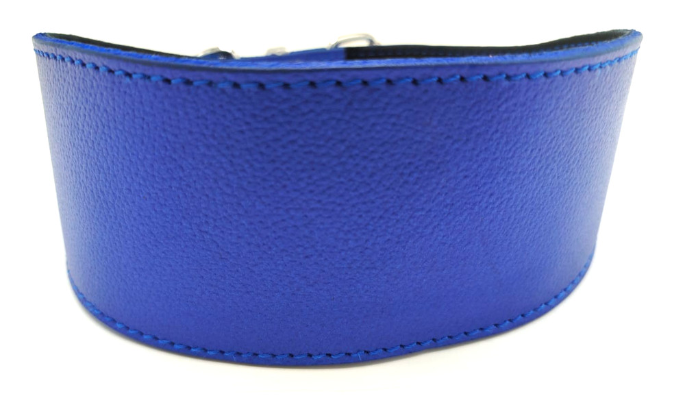 Dog Collars - Original Leather - Comfortable Inner - Blue