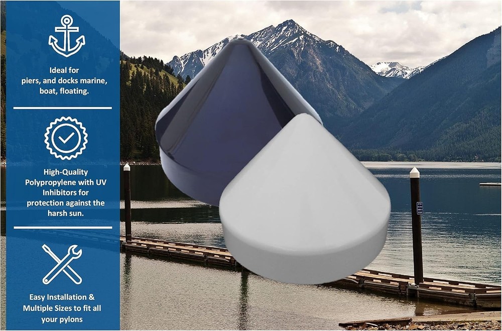 Cone Style Pylon Cap for Marine Dock