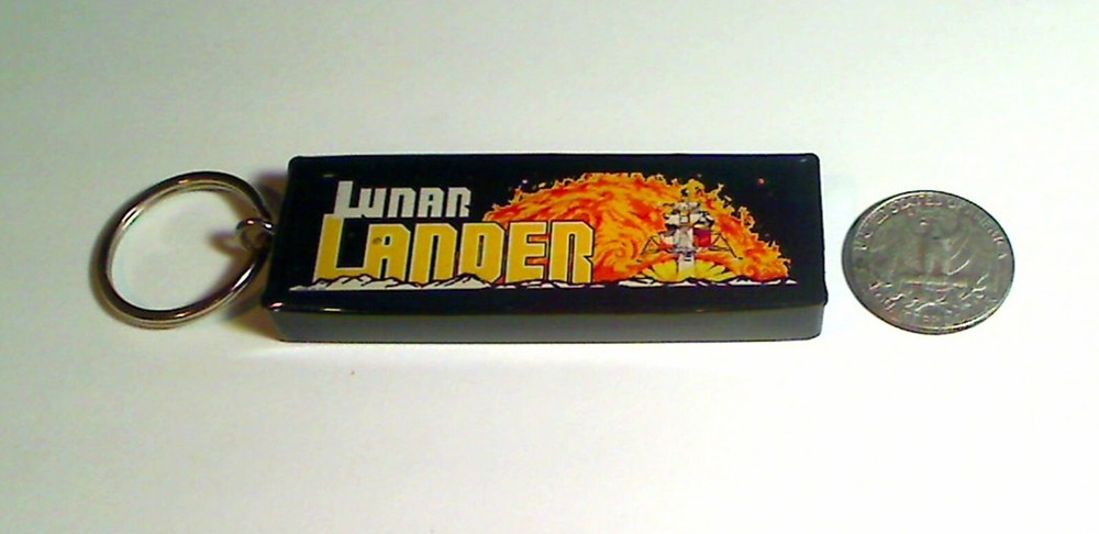 Lunar Lander Arcade Marquee Coin Door accessory Keychain