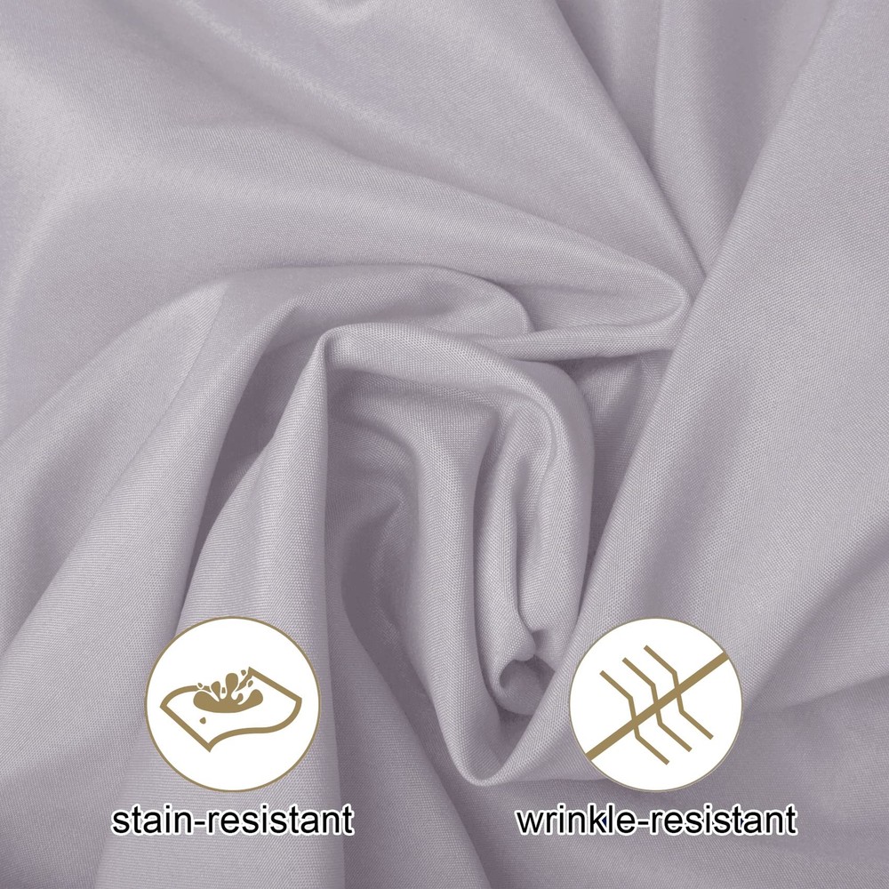 2pack 70 Inch Silver Round Tablecloth in Washable Polyester Fabric for Weddin...