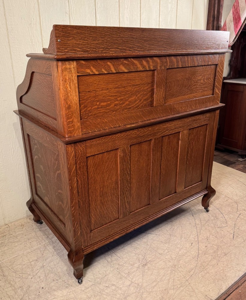Antique Oak Macey's Roll Top Desk
