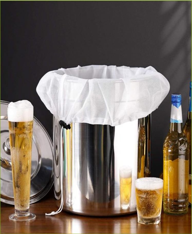 Brew Bags, 2 Pack Extra Large Reusable Straining Bag, medium, White