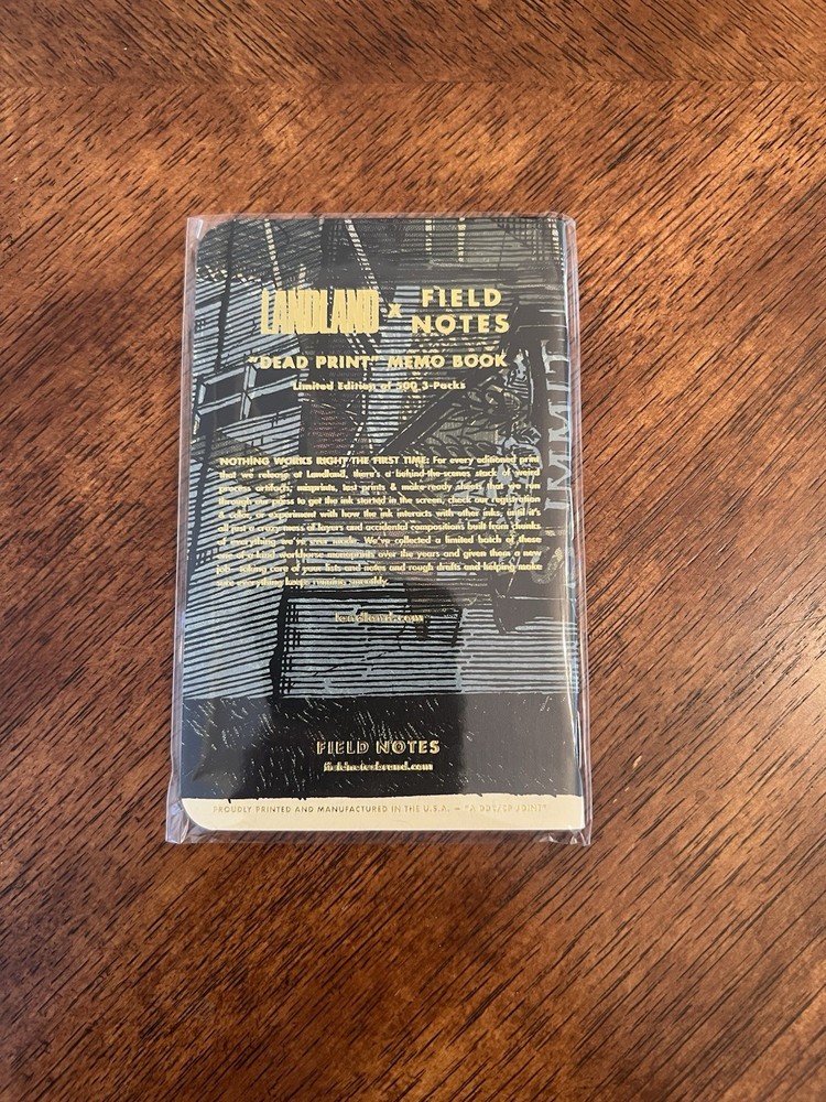 Field Notes Landland Dead Print Limited Edition Notebook