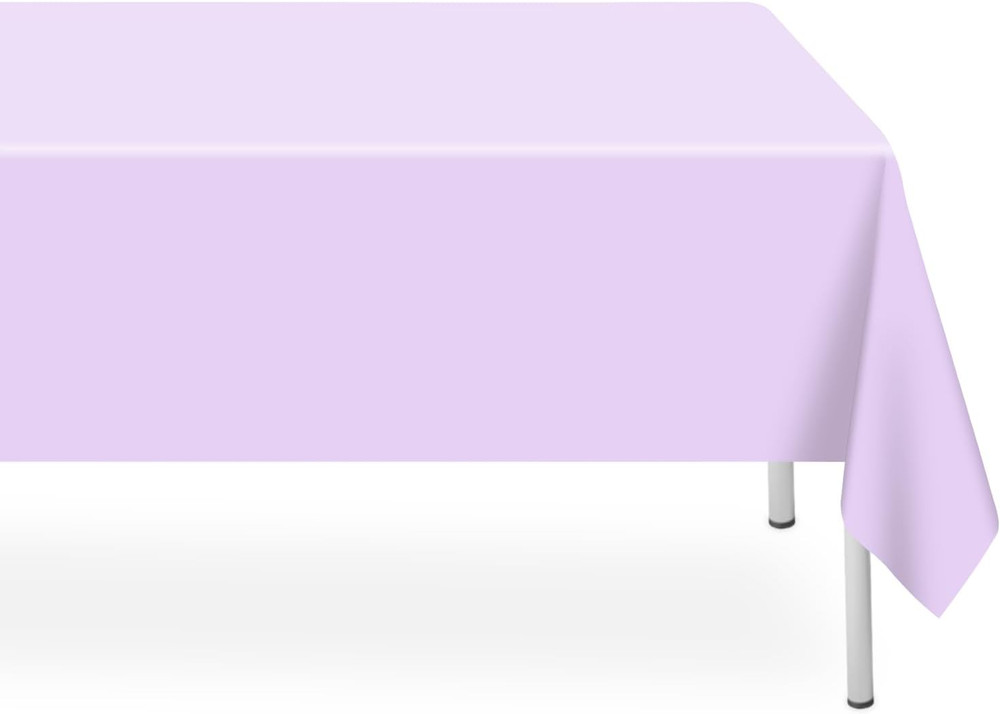 3 Pack Disposable Light Purple Tablecloth, Rectangular Lavender Plastic Table Cl