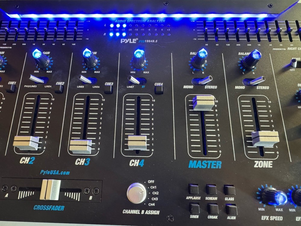 Pyle PYD1964B5 6-Channel Bluetooth DJ Mixer System