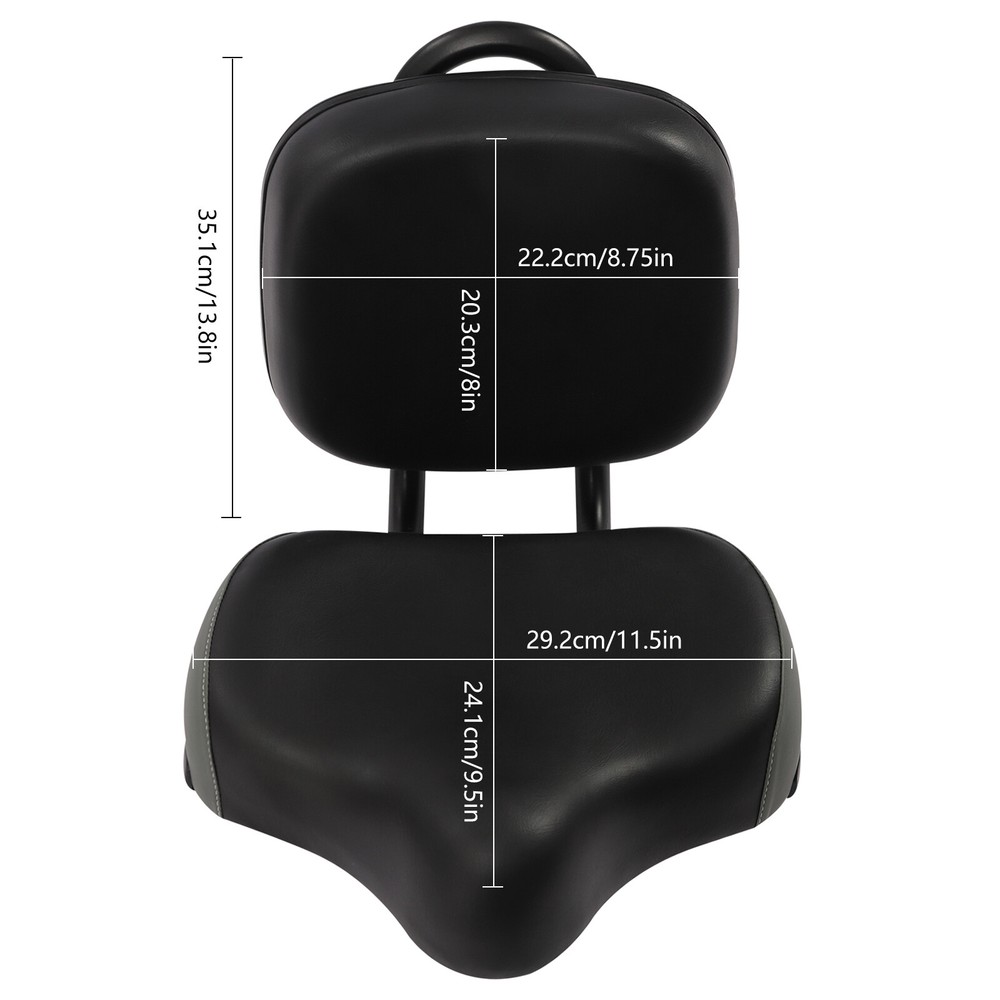 Adjustable Bicycle Tricycle Saddle Seat with Backrest - Comfortable Design