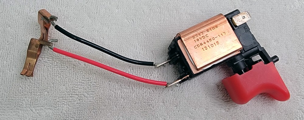 SNAP-ON TOOLS CDR4450 14.4V 1/2" CORDLESS DRIVER DRILL TRIGGER SWITCH ASSEMBLY