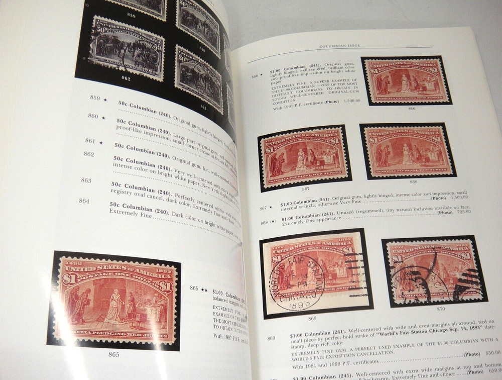Siegel Stamp Auction Catalog Puliafito Collection 19th and 20th Century Issues
