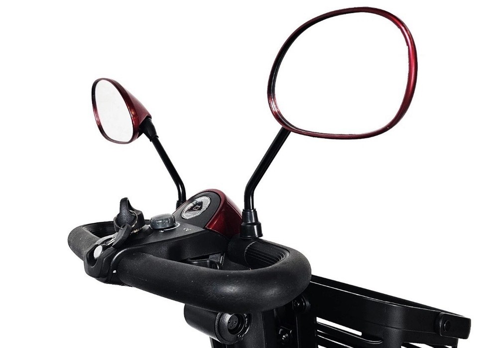 Red Rear View Mirror Pair For Most Pride Mobility Scooters