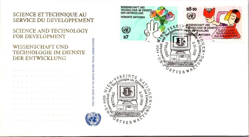 FDC UN 1992 - Wien 1400 Science and Technology for Development - A00690