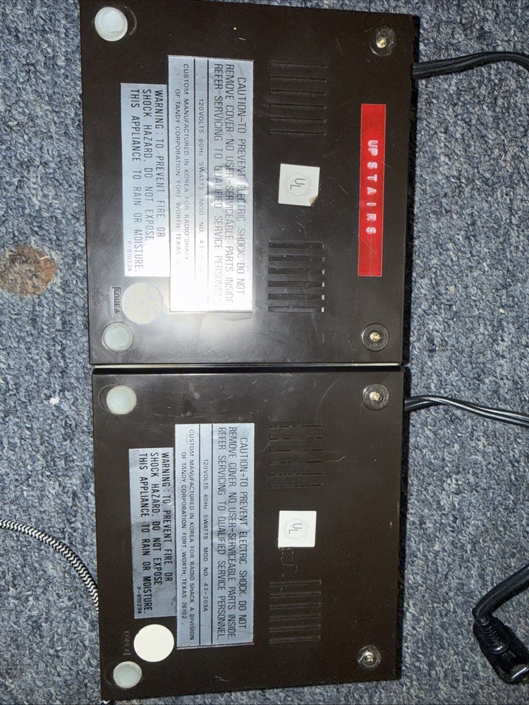 VTG Realistic Plug'n Talk FM Wireless Intercom System 43-212C Untested Powers Up