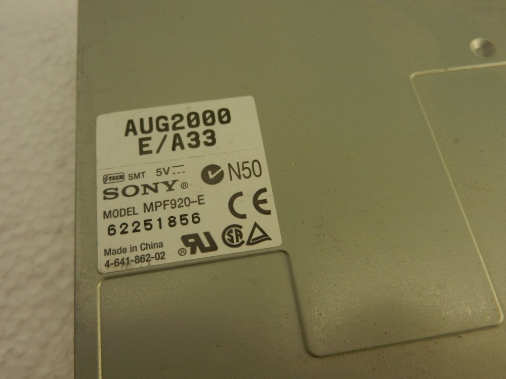 Sony MPF920 Floppy Disk Drive vintage