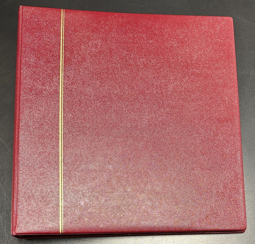 Vintage, Unused Safe Stamp Album w/ Pages, No Stamps - Red
