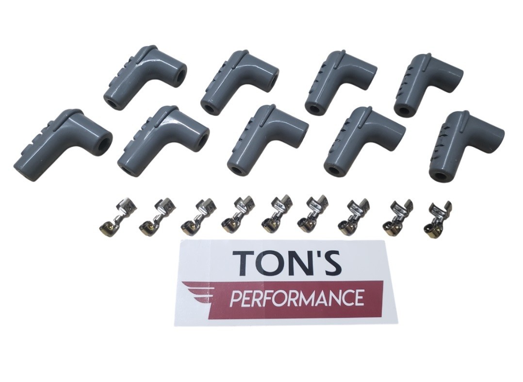 Set of 9 MSD Ignition 8850 Spark Plug Boot And Terminal Set 90 Degree with LOGO