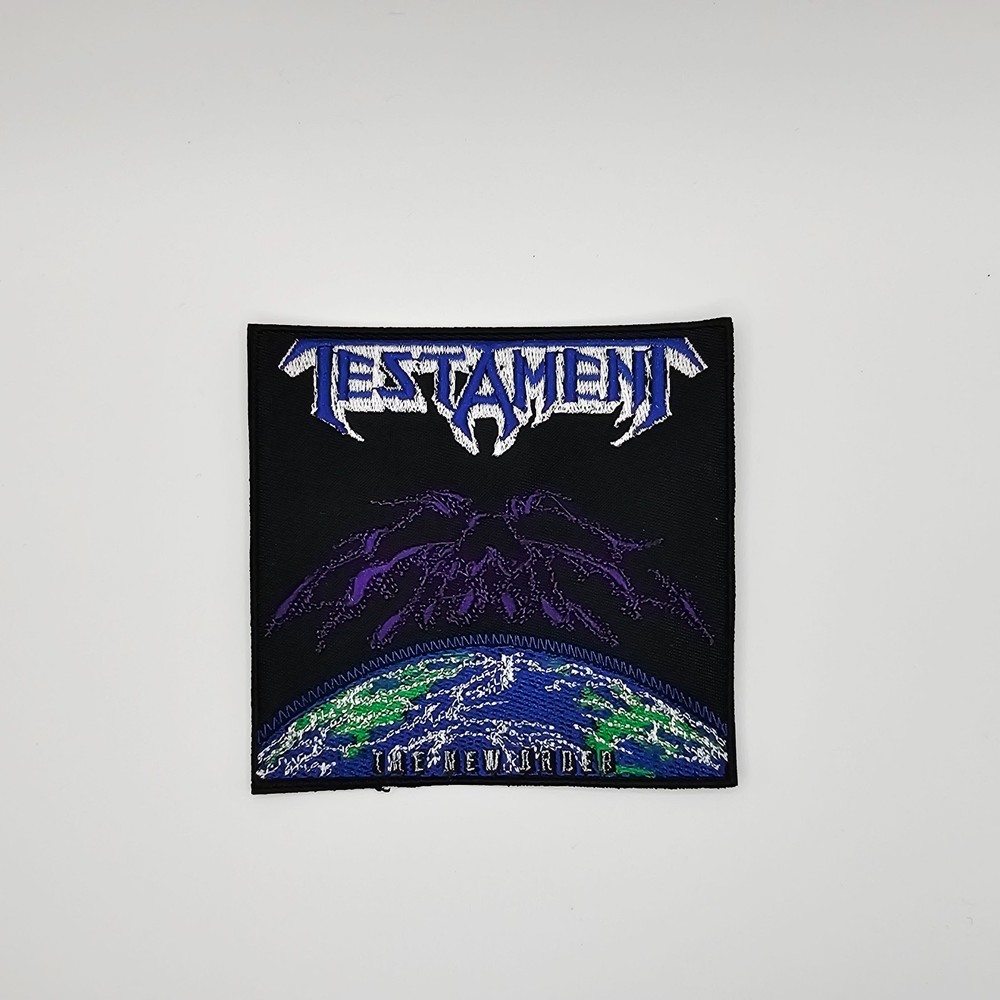 TESTAMENT THE NEW ORDER (squared border) EMBROIDERED PATCH