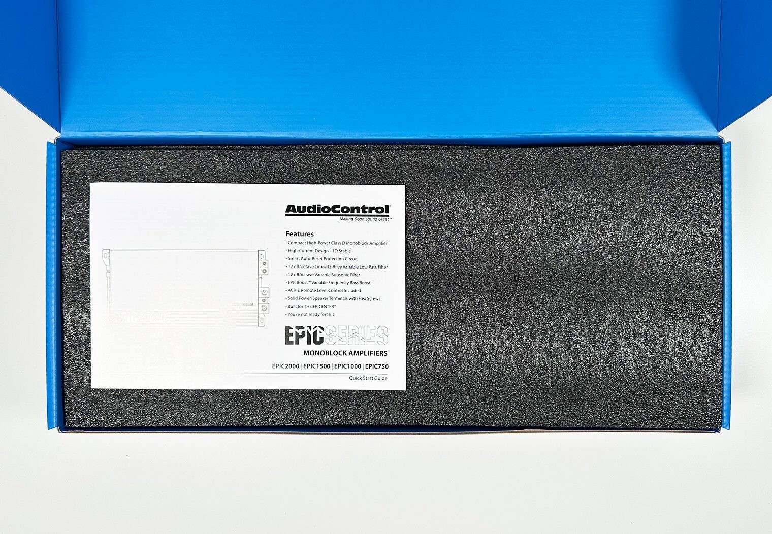 AudioControl EPIC2000 Monoblock Subwoofer Amplifier EPIC Series Class-D 2000W