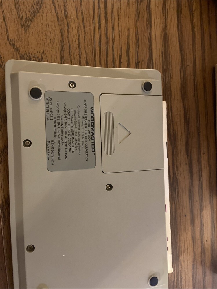 1988 Wordmaster WM-1000 Franklin Computer Linguistic Technology Not Tested