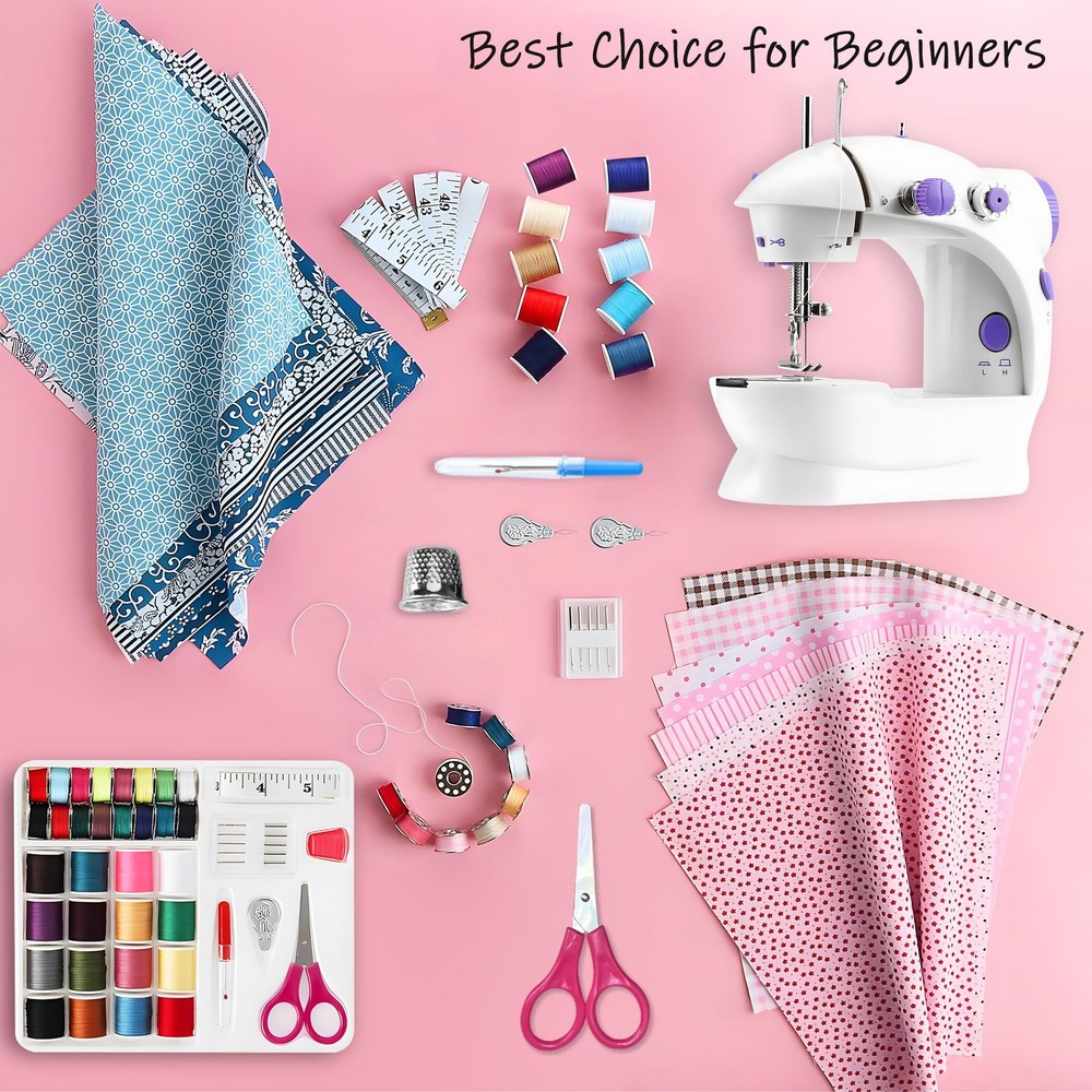 Sewing Machine for Beginners with Extension Table, Adjustable 2-Speed 2-Thread M