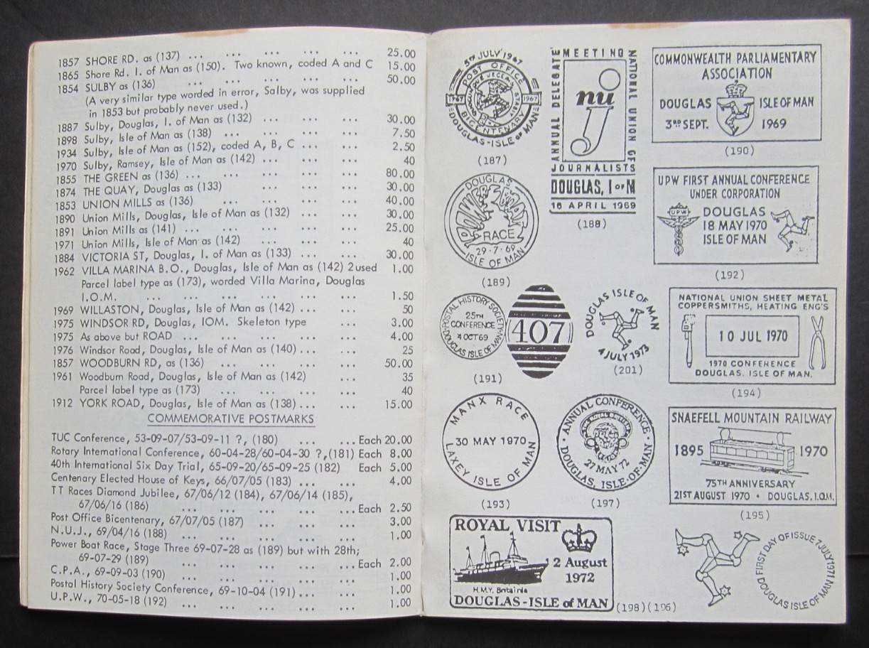 Yn Post Manninagh, Postal marking of Isle of Man, Stamp Catalogue 1976.