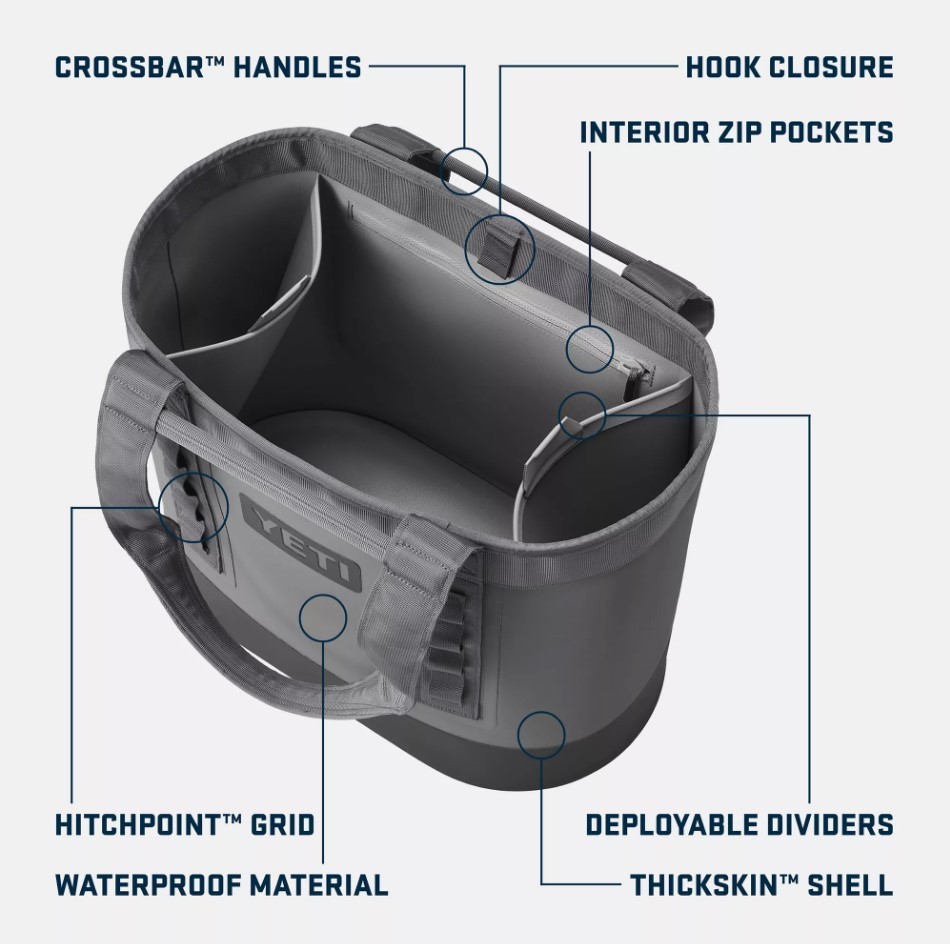 YETI Cape Taupe Camino 35 Carryall Tote Bag 2.0 Durable Waterproof New