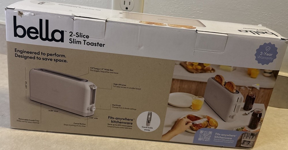 Bella 2-Slice Slim Toaster Blossom