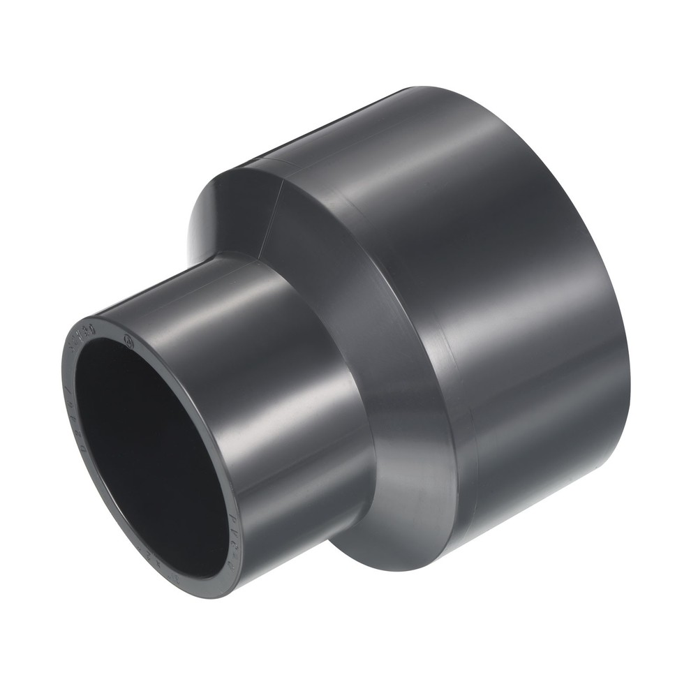 3"x2" SCH80 UPVC Reducer Pipe Fitting Straight Coupling Connector, Grey