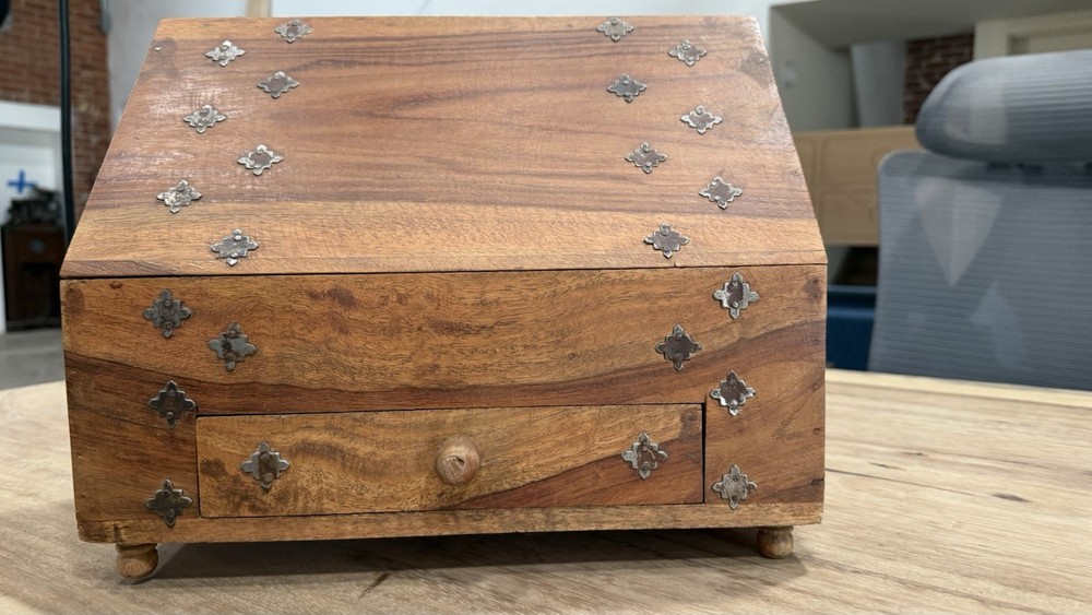 Antique Slope Front Stationary Box