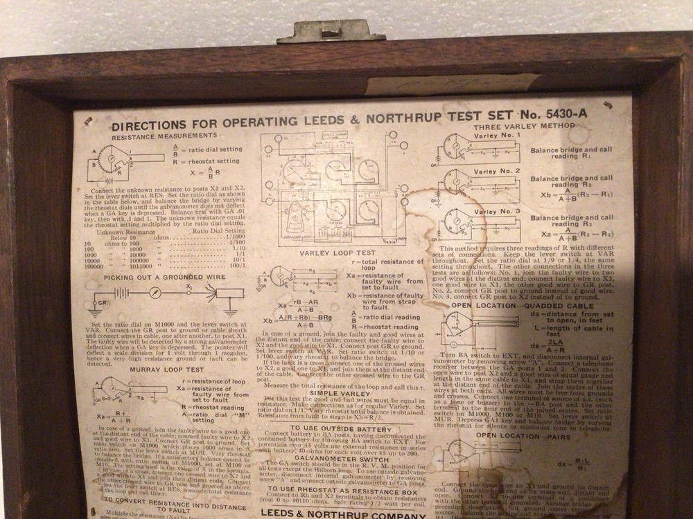 Leeds & Northrup 1940s Model 5430-A Electrical Test Set