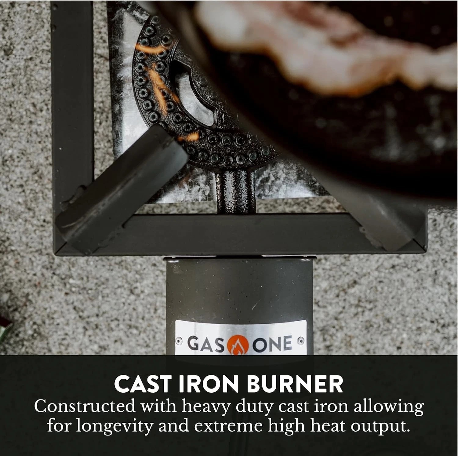 Portable High Performance Propane Burner with Safety Heat Guard for Outdoor Use