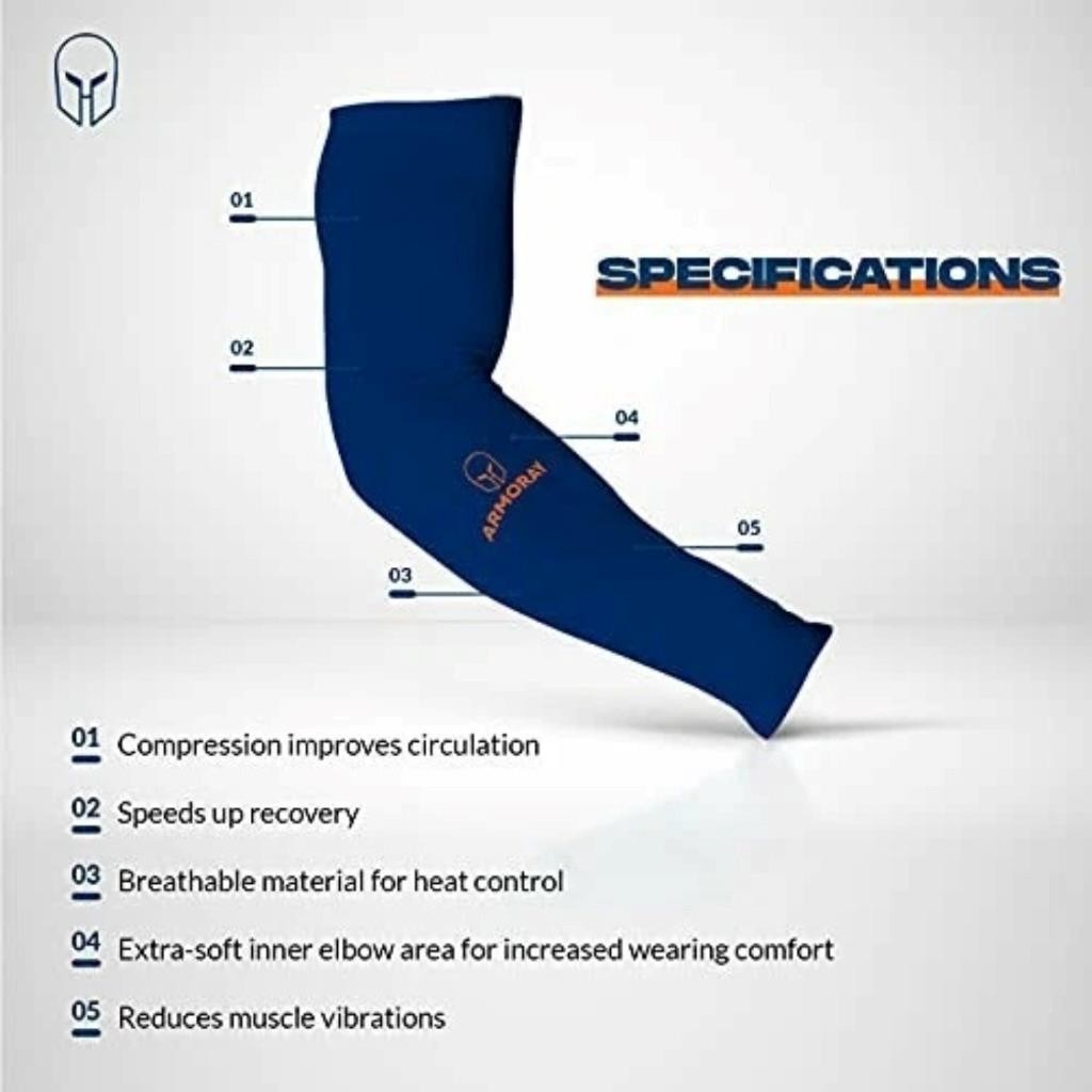 (4-Pairs) Arm Sleeves Black Sun Protection SPF 50 Tattoo Cover Cooling Quick-Dry