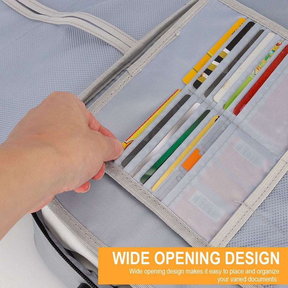 Fireproof Document Box 2000℉ Fireproof & Waterproof Document Bag with Lock Safe