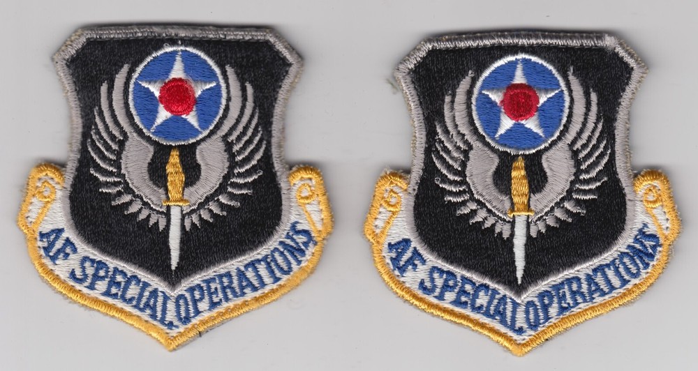 PAIR US Air Force Special Operations Command Patch Insignia Flight Squadron