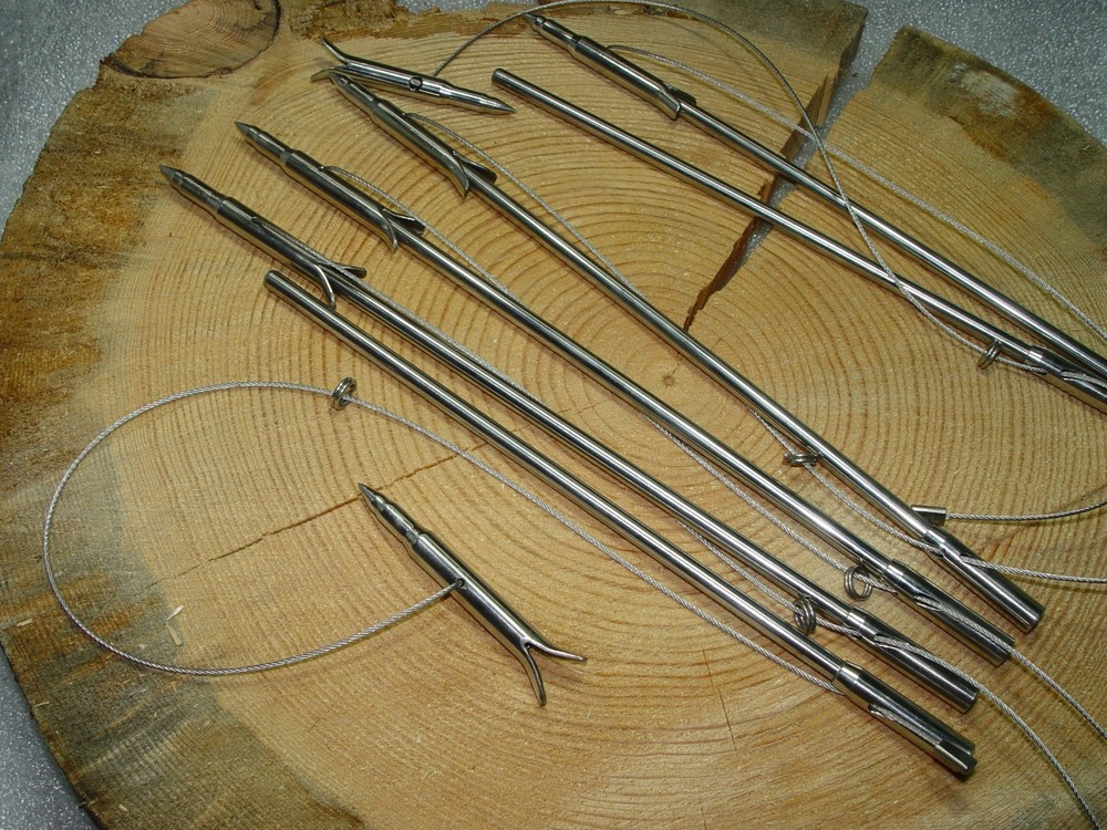 Slip Tip for Pole Spear 6mm Threading 13" with steel cable