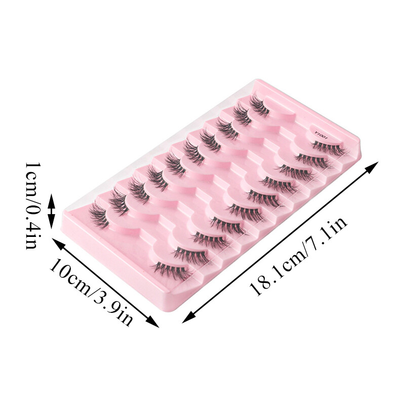 Eyelash Extension Reusable Half Eyelashes Segmented False Eyelashes 10Pairs✔