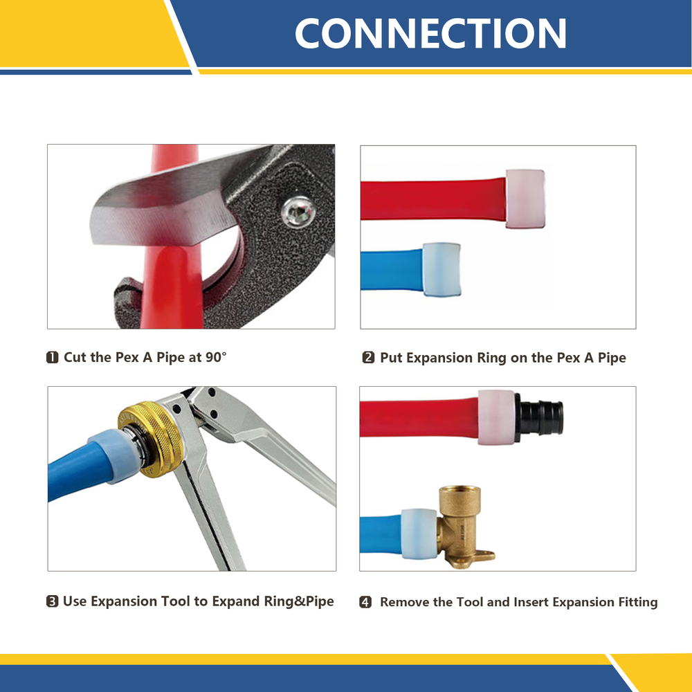 EFIELD (2-50 Pack) Pex A End Cap 3/4" Plug Expansion Brass Fitting Lead Free