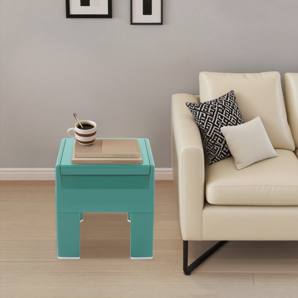 Multifunctional End Table Small Side Table for Bedroom Dorm and Small Spaces