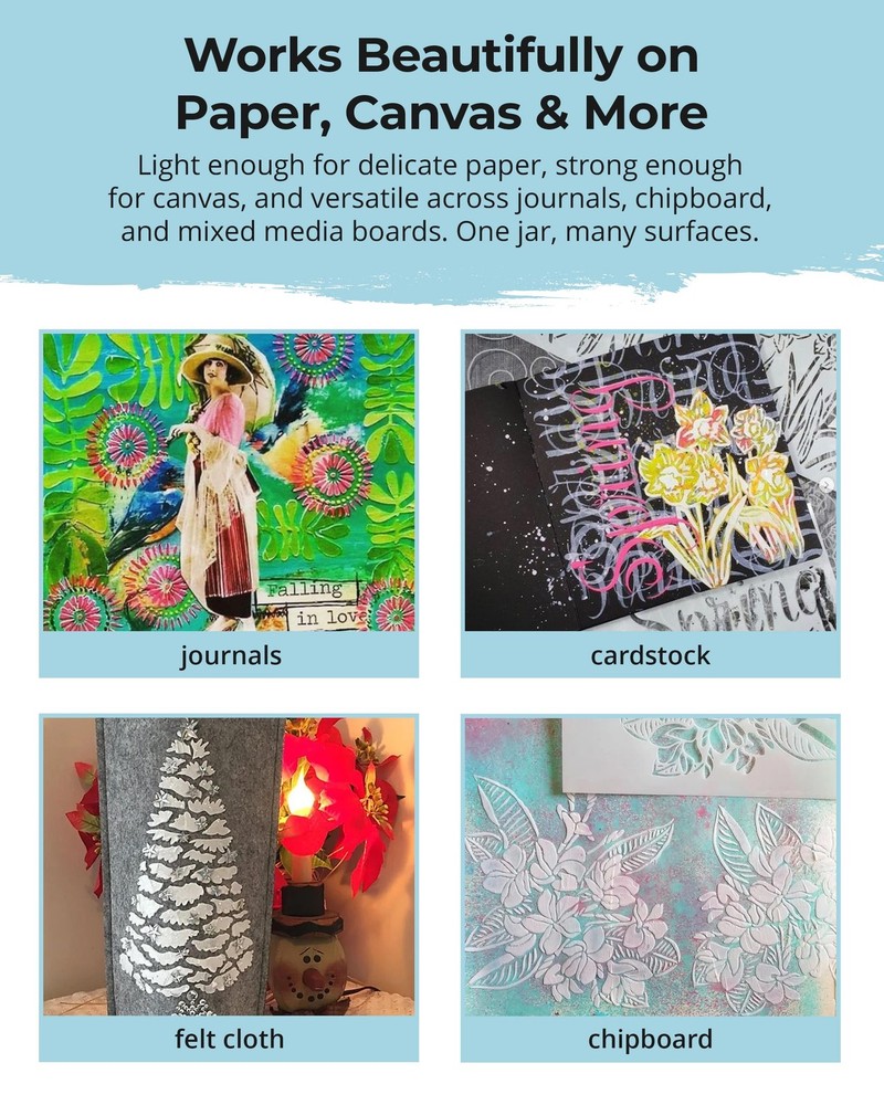 Modeling Paste for Textured Art - Dimensional Paste for Stenciling, Acrylic P...