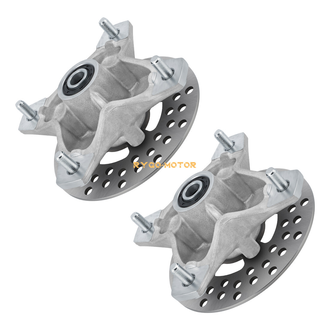 2 Front Wheel Hub & Rotor Kit For Yamaha Raptor 660R 700 700R YFM660R YFM700/R