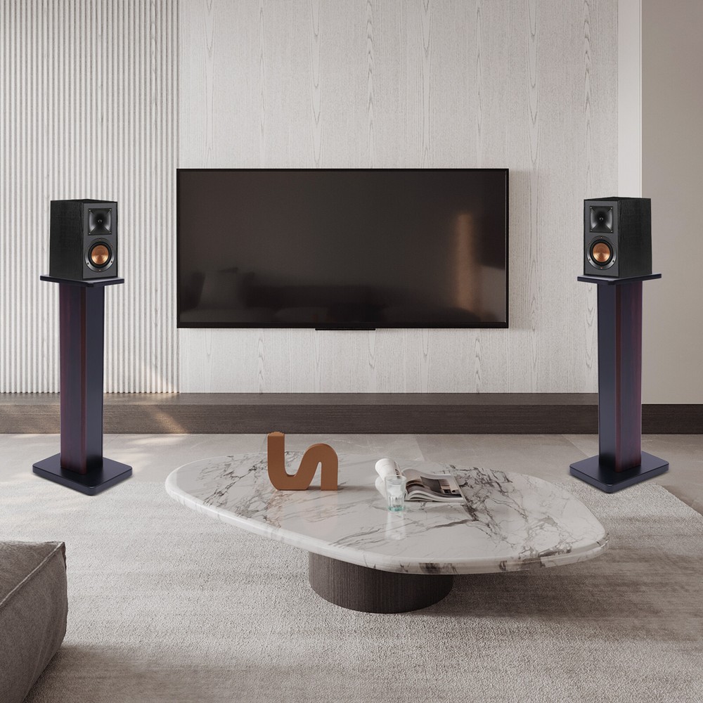 28in Computer Speaker Stands Surround Sound Effect Support Bookshelf 2 Pack