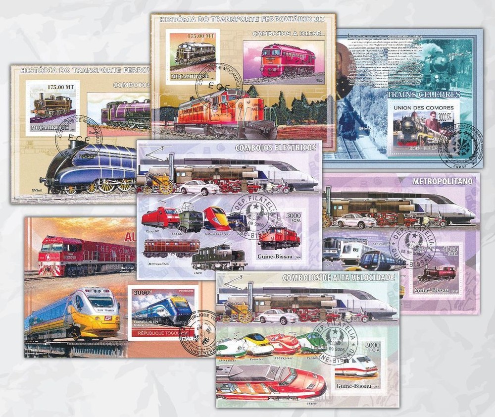 10 diff. topical stamp packets w/ 70 sheets cat. listed (cto) Lot #5