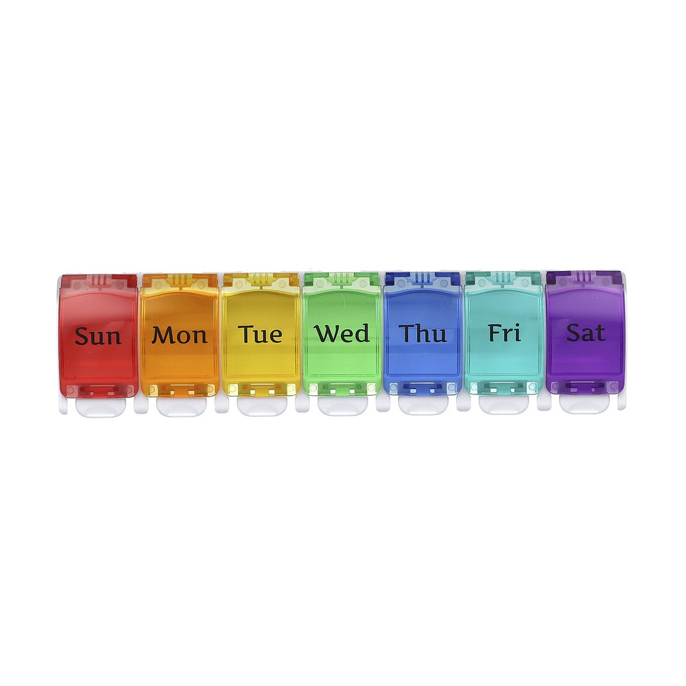 Weekly with Push Buttons Pill Organizer, 1 Count